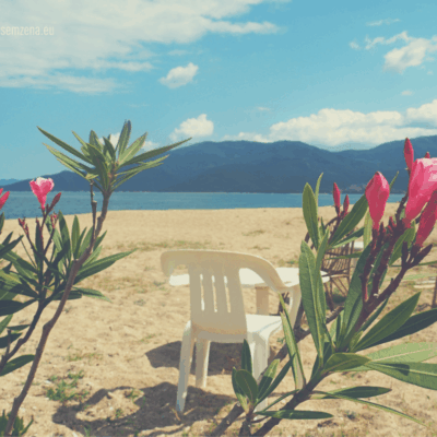 Chalkidiki Thessaloniki tzatziki a cibule v letadle